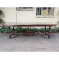 Henry II Walnut extension dining table with 3 leaves (8  10-Seater)