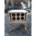 Ornately Carved Table With A Shabby Chic Paint Finish (Wine Bottle Holder On The Inside And No Do...