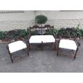 A 19th Century 3 Piece Set Of Oak Settee And Pair Of Armchairs