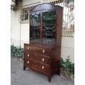 A Late 18th Century/Early 19th Century Mahogany Secrataire Bookcase with Fitted Interior and Hand...