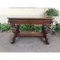Fench Dauphine Carved Oak Desk/Table. Circa 1870