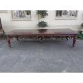 Victorian Style Mahogany Ext Dining Table With Crank, On Castors  (12 Seater)