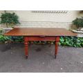 Victorian Mahogany Extension Table On Castors (8 Seater)