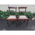 A Pair Of Cape Regency Stinkwood Chairs