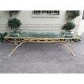 A Custom-Made Wrought Iron Table Hand Gilded with Gold Leaf with Bevelled Glass Top (10 Seater)