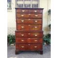 A George III Walnut Chest-On-Chest