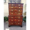 A George III Walnut Chest-On-Chest