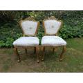 An Early 20th Century Circa 1920  Pair of Georgian Style Chairs upholstered in a Custom and Handm...