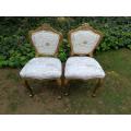 An Early 20th Century Circa 1920  Pair of Georgian Style Chairs upholstered in a Custom and Handm...
