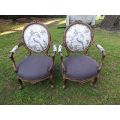 A Pair Of French Gilded Arm Chairs - ND
