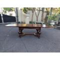 A Baroque Extending Dining Table/Entrance Table/Refectory Table (Folded the Table Seats 6, Extend...