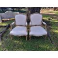 A Pair of 19th Century Circa 1900 French Beechwood Armchairs in a Contemporary Bleached Finish an...