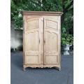 A 20th Century French Mahogany and Oak Solid Armoire in a Contemporary Bleached Finish