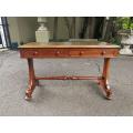 A Late circa 1890 Victorian Mahogany Library Table with BADA Stamp (British Antiques Dealers Asso...
