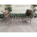An Extremely Rare Mid 19th Century Circa 1850, French Napoleon Metal Daybed With Four Casters
