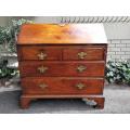 A 19th Century Circa 1860 Mid-Victorian Mahogany Secretaire Gilt-tooled Leather Writing Surface w...