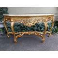A 20th Century French Style Marble and Gilt-wood Console Table