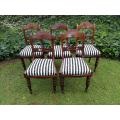 A Set Of Five 19th Century Circa 1860 Victorian Mahogany Chairs