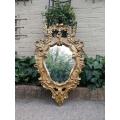 A Mid 20th Century Circa 1950 French Style Gilt Painted Wooden Mirror