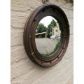A First Half 20th Century Regency Style Gilt-painted Convex Circular Mirror