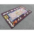 A 20th Century Custom and Handmade Needlepoint Tapestry/Rug Of a Circus Scene Dimensions: 147cm x...