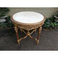 A French Style Ornately Carved Marble top Centre Table