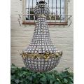 A French Empire Style Brass Gilt Chandelier