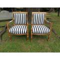 A Pair Of Louis XVI Style Carved And Gilded Armchairs