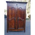 A Late 19th Century Circa 1890 French Oak Provincial Armoire With Metal Escutcheons, With Origina...