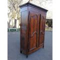 A Late 19th Century Circa 1890 French Oak Provincial Armoire With Metal Escutcheons, With Origina...