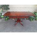 A Late 19th Century Circa 1880 Victorian Mahogany and Rosewood Pembroke Library Table with a Pair...