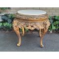 A 19TH Century Carved and Hand Gilded Round Centre Table