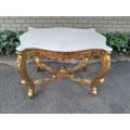 A 20th Century French Style Ornately Carved Marble top Entrance/Centre Table