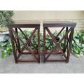 A 20th Century Pair of Teak Stands
