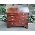 A 19th Century /  Circa 1850 Mahogany Secretaire Chest Of Drawers With Brass Handles And Original...