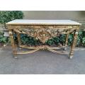 A French Style Ornately Carved Giltwood Console / Entrance Table