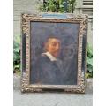 A 19TH Century / Early 20th Century Circa 1874/1935 Portrait Of A Man After Rembrandt Oil On Canv...