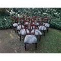 An Antique Victorian Circa 1889 Set of Ten Mahogany Dining Chairs