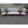 A 20TH Century French Louis XVI Style Set Of A Carved And Gilded Settee And Pair Of Armchairs