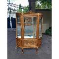 A 20th Century French Style Carved & Gilded Display Cabinet / Vitrine