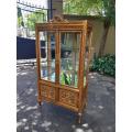 A 20th Century French Style Carved & Gilded Display Cabinet / Vitrine