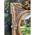 A French Rococo Style Ornately Carved and Gilded Bevelled Mirror 3