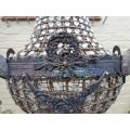 A French Style Aged Monumental Empire Style Chandelier with Deer Head Figures