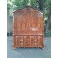 An Early 18th Century Circa 1740 Dutch Louis XIV William and Mary Burr Walnut and Oyster Armoire ...