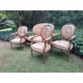A 19TH Century Antique French Giltwood Set Comprising a Settee and Four 16th Century Style Medall...