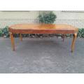 A 20th , Circa 1930s Walnut and Burr Walnut Dining Table With Crank Handle