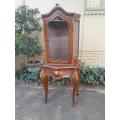 A 20th Century French Style Vitrine / Display Cabinet with Gilt Mounts and a Leather Inlaid Writi...