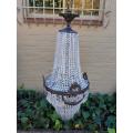 A French Empire Style  Brass & Crystal Chandelier