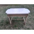 An Antique 20th Century French Ornately Carved Console / Drinks Table with Drawer in a Contempo...