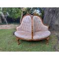 A 20th Century French Style Circular Gilt Wood Conversation Settee